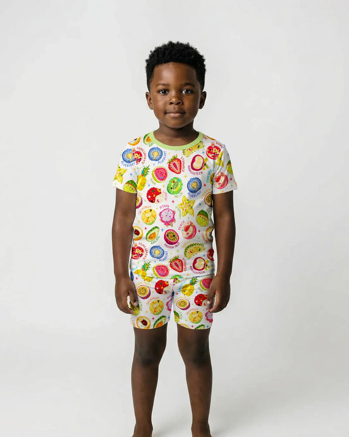 Conjunto de pijama de dos piezas de bambú Juicy World de manga corta y pantalones cortos