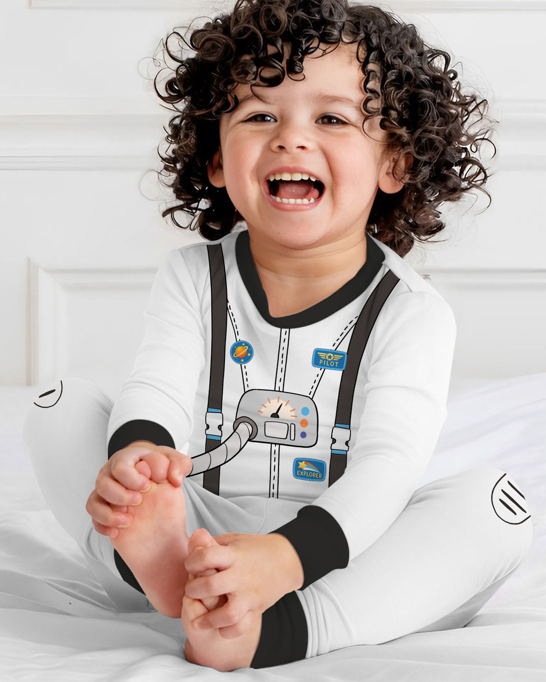 Future Astronaut Bamboo Two Piece Long Sleeve Pajama Set