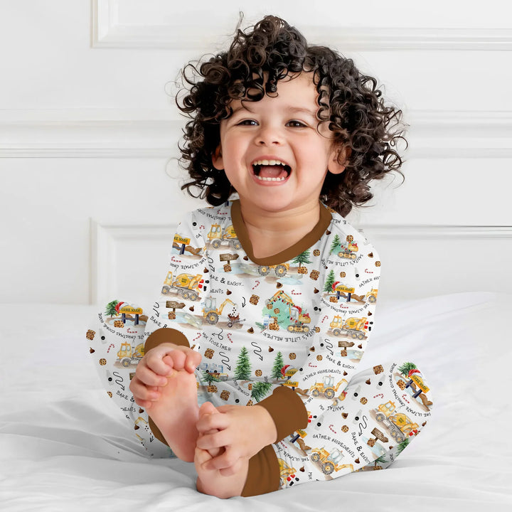 Zweiteiliges Langarm-Pyjama-Set mit Sommerfrüchten