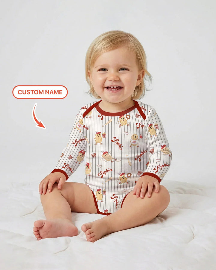 Custom Nam Retro Ballgame Bamboo Bodysuit