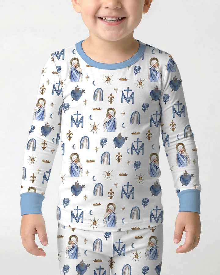 Little Ave Maria Bamboo Two Piece Long Sleeve Pajama Set