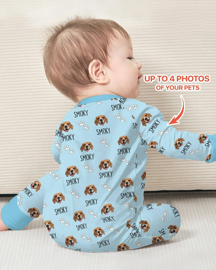 Gerippte Babykleidung mit individuellem Foto - Weich &amp; Skizzenhaft