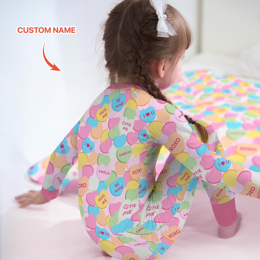 Valentine Candy Crush Family Matching Convertible Zippy