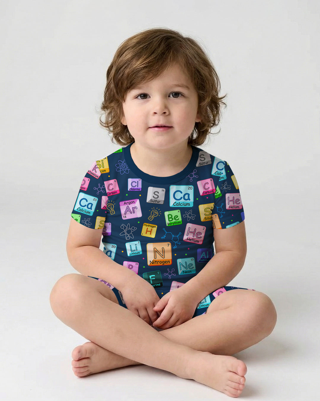 Science Elements Bamboo Two Piece Short Sleeve Shorts Pajama Set
