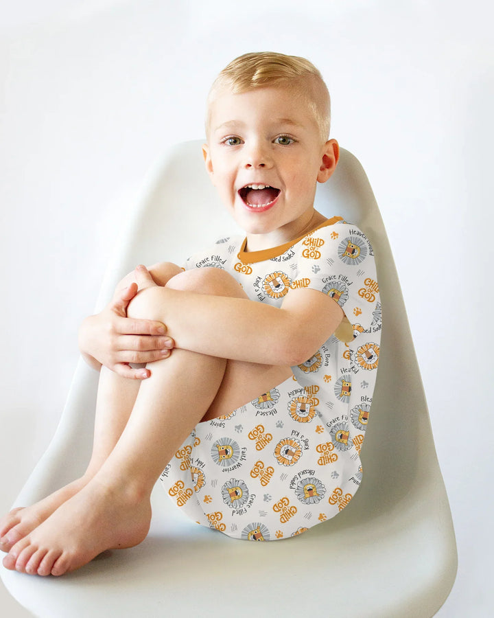 A Child Of God Boy Bamboo Two Piece Short Sleeve Shorts Pajama Set