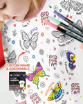 Colorable God Says I Am Butterfly Bamboo Two Piece Long Sleeve Pajama Set