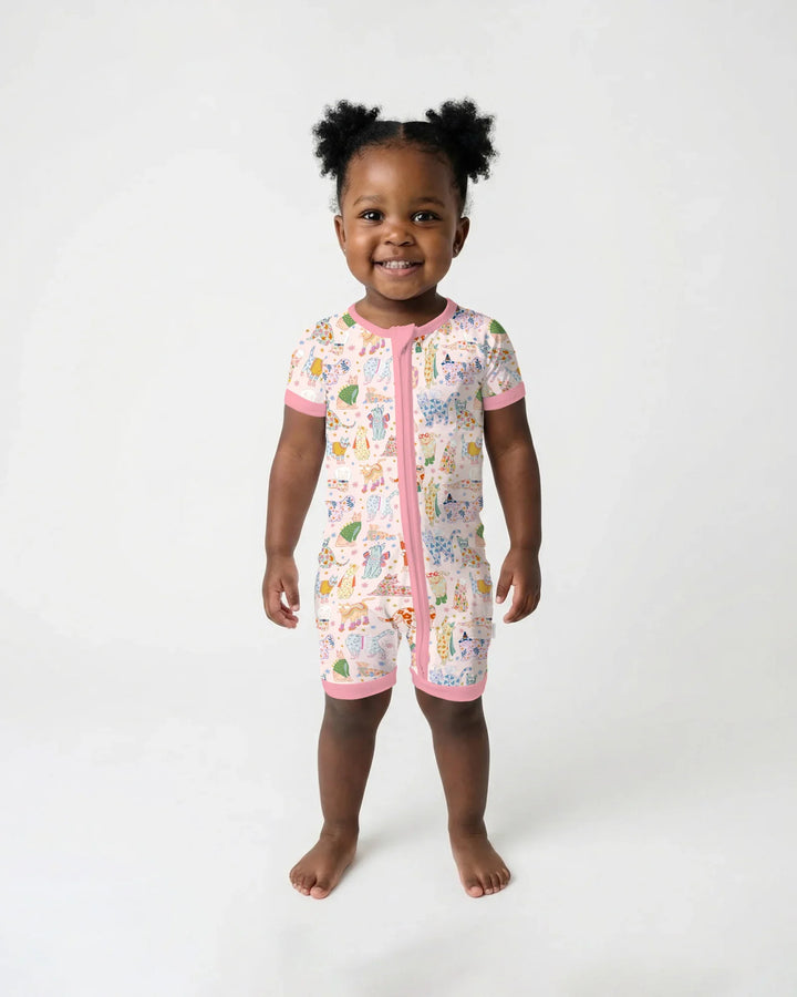 Whimsical Cat Parade Shorty Zippy