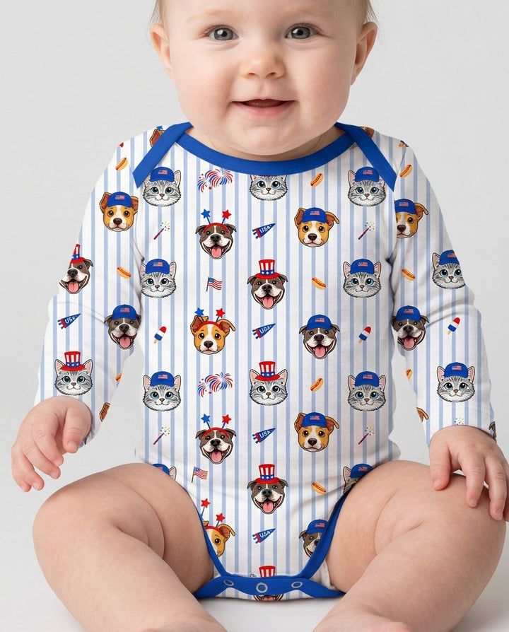 Gerippte Babykleidung mit individuellem Foto - Weich &amp; Skizzenhaft