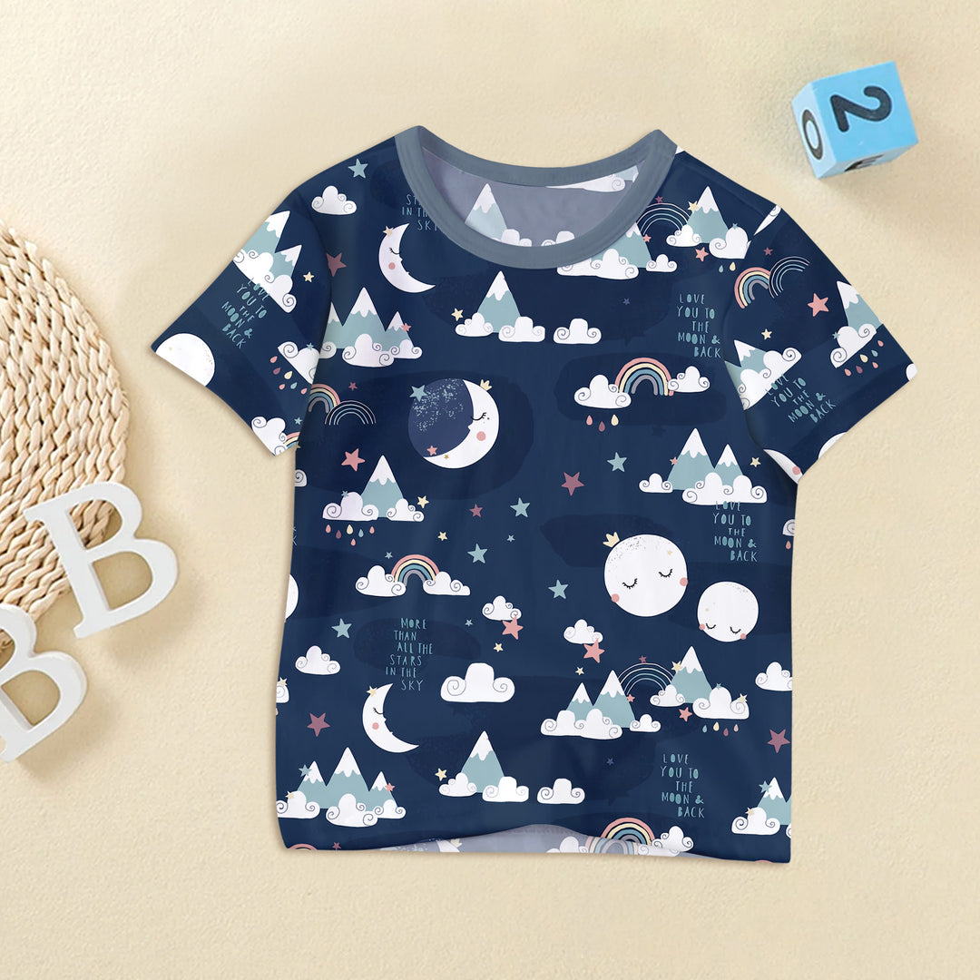 Blue To the Moon & Back Bamboo Outfit for Baby – Cozy and Dreamy