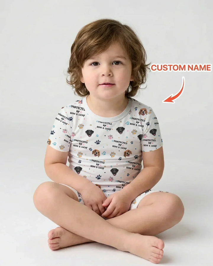 Zweiteiliges Pyjama-Set mit kurzen Ärmeln und Shorts im Sommer-Design