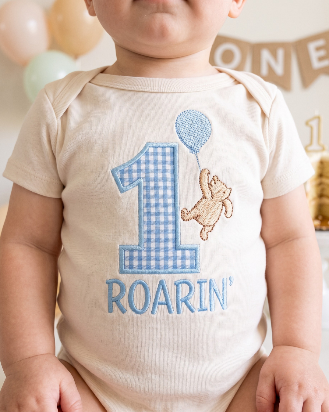Custom Name Sweet Birthday Embroidered Bamboo Bodysuit