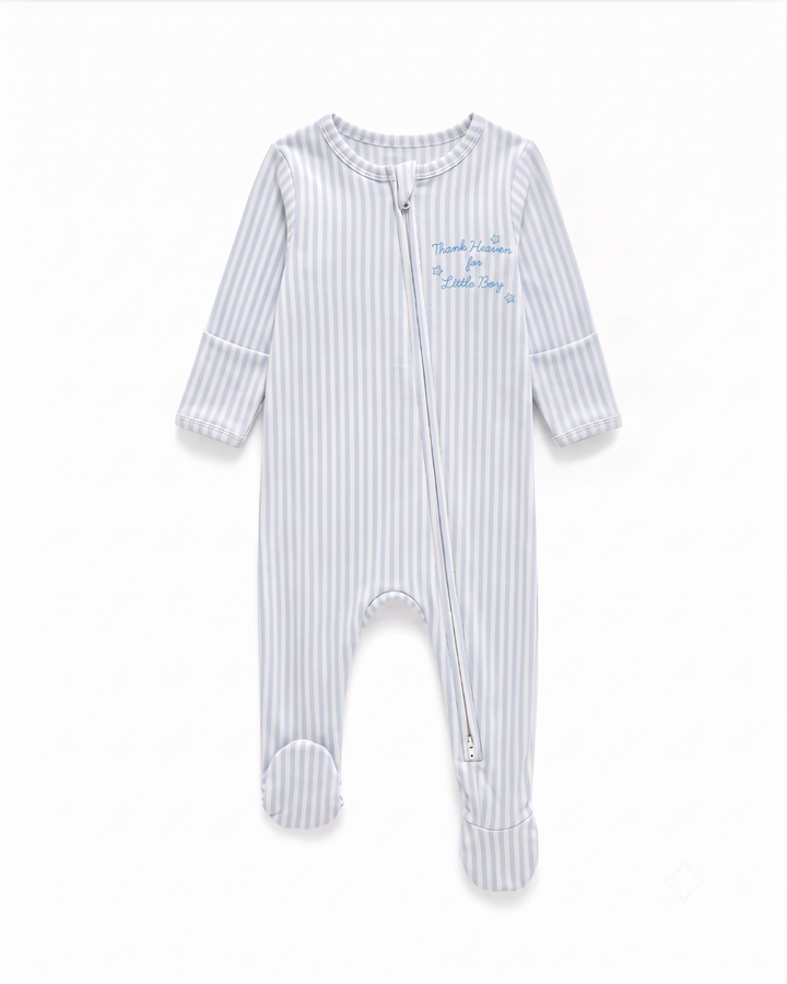 Gerippte Babykleidung mit individuellem Foto - Weich &amp; Skizzenhaft