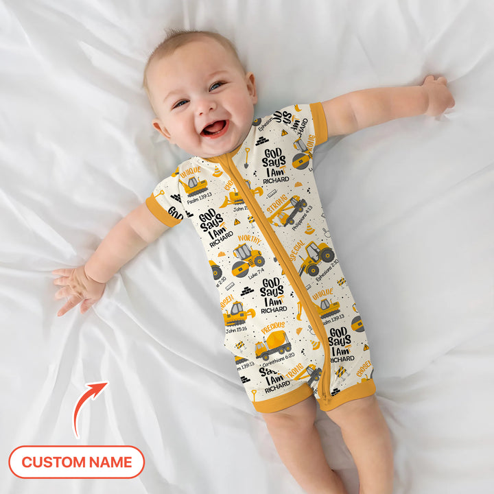 God Says I Am Custom Name Boy Version Shorty Zippy