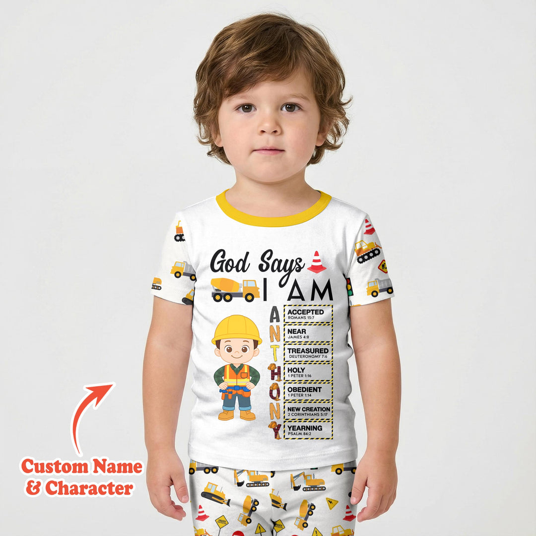 Zweiteiliges Pyjama-Set mit kurzen Ärmeln und Shorts im Sommer-Design