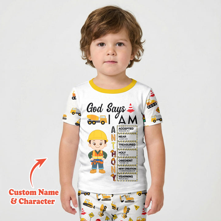 Zweiteiliges Pyjama-Set mit kurzen Ärmeln und Shorts im Sommer-Design