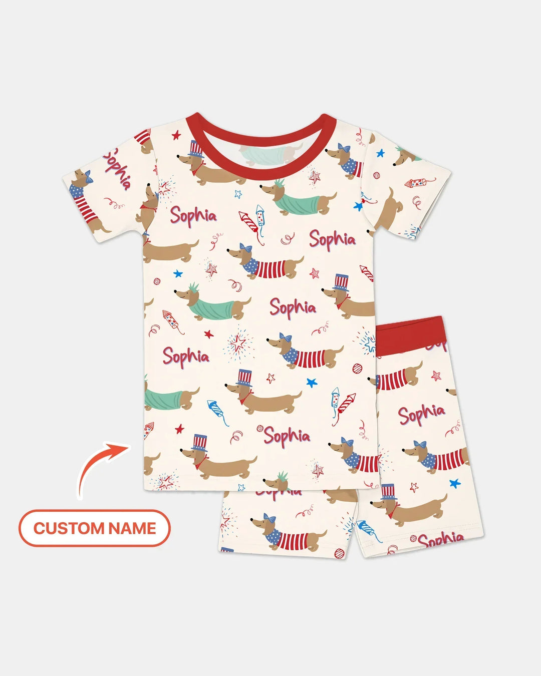 250 Years Of Freedom Two Piece Short Sleeve Shorts Pajama Set