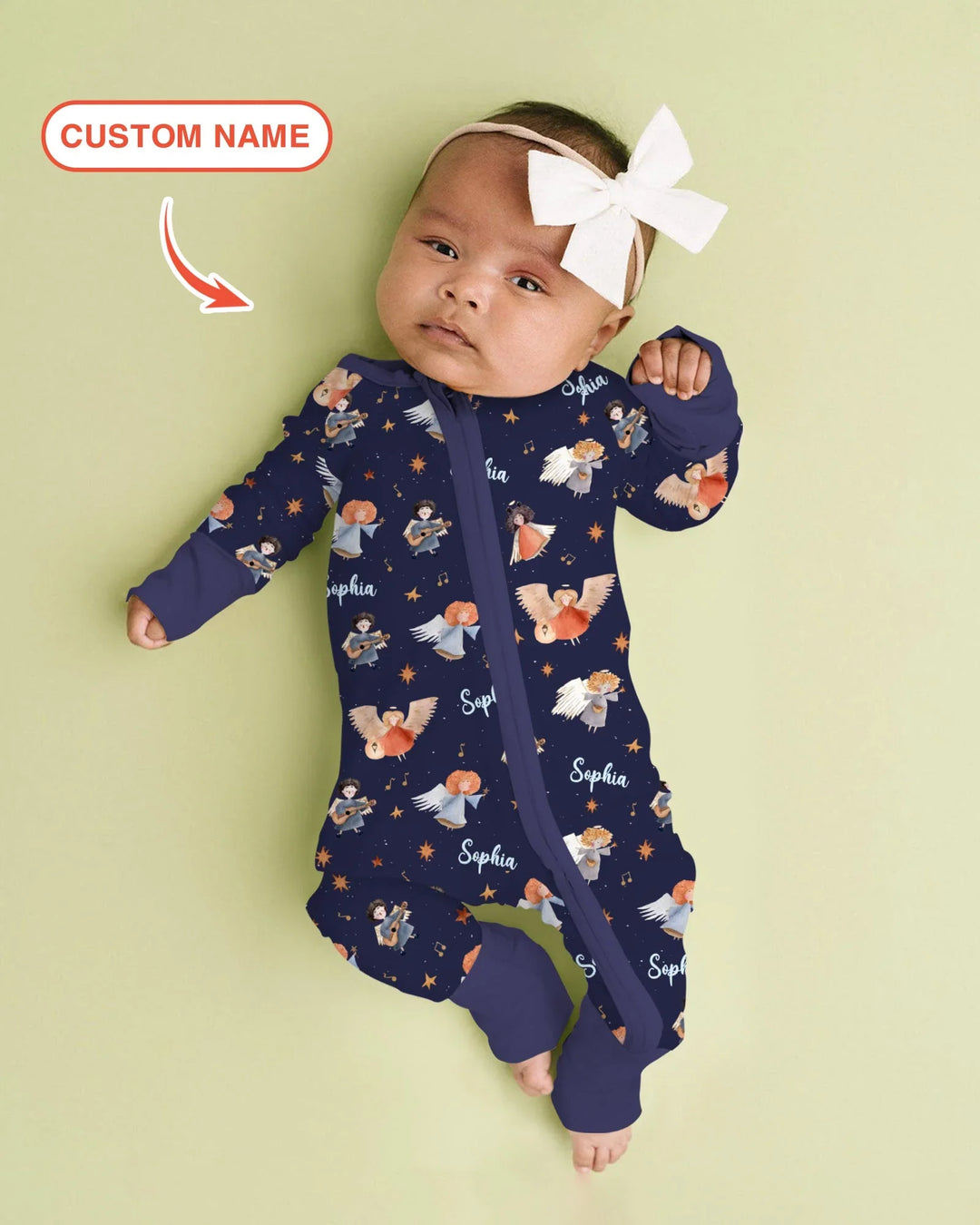 Guardian Angels Custom Name Bamboo Convertible Zippy