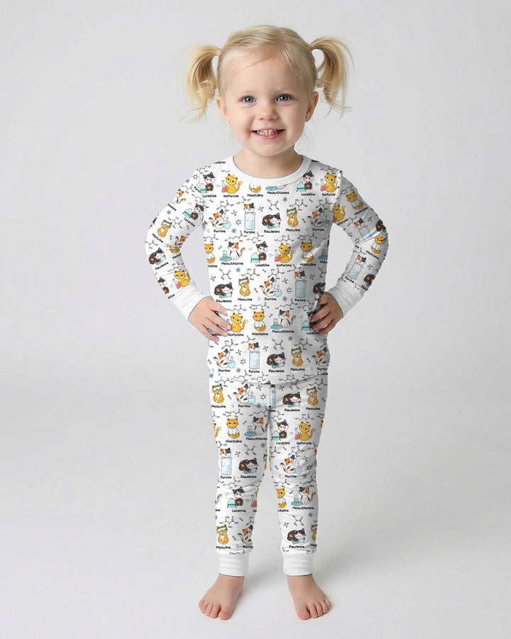 Biochemistry Cat Bamboo Two Piece Long Sleeve Pajama Set