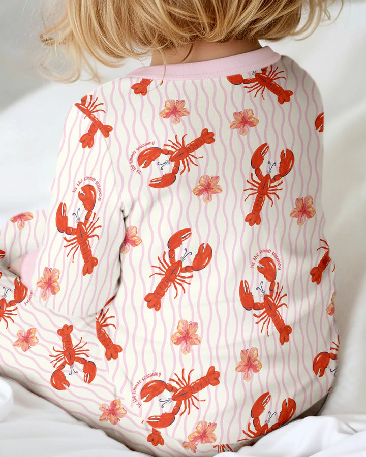 Crawfish Pinch Bamboo Two Piece Long Sleeve Pajama Set
