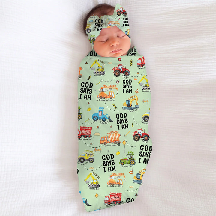God Says I Am Swaddle Blanket