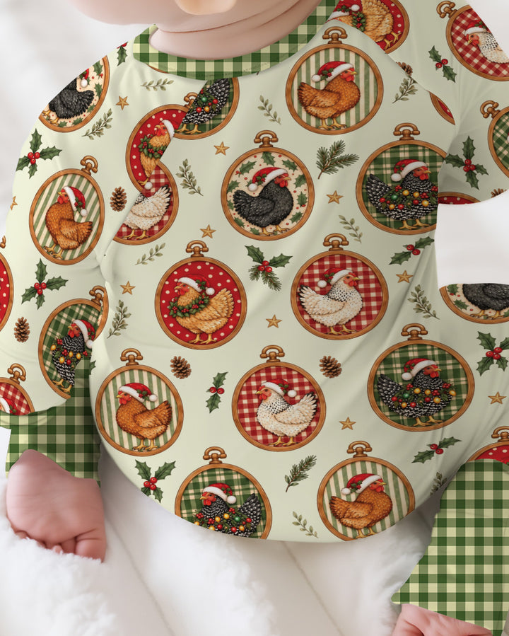 Chicken Merry Clucking Christmas Bamboo Convertible Zippy
