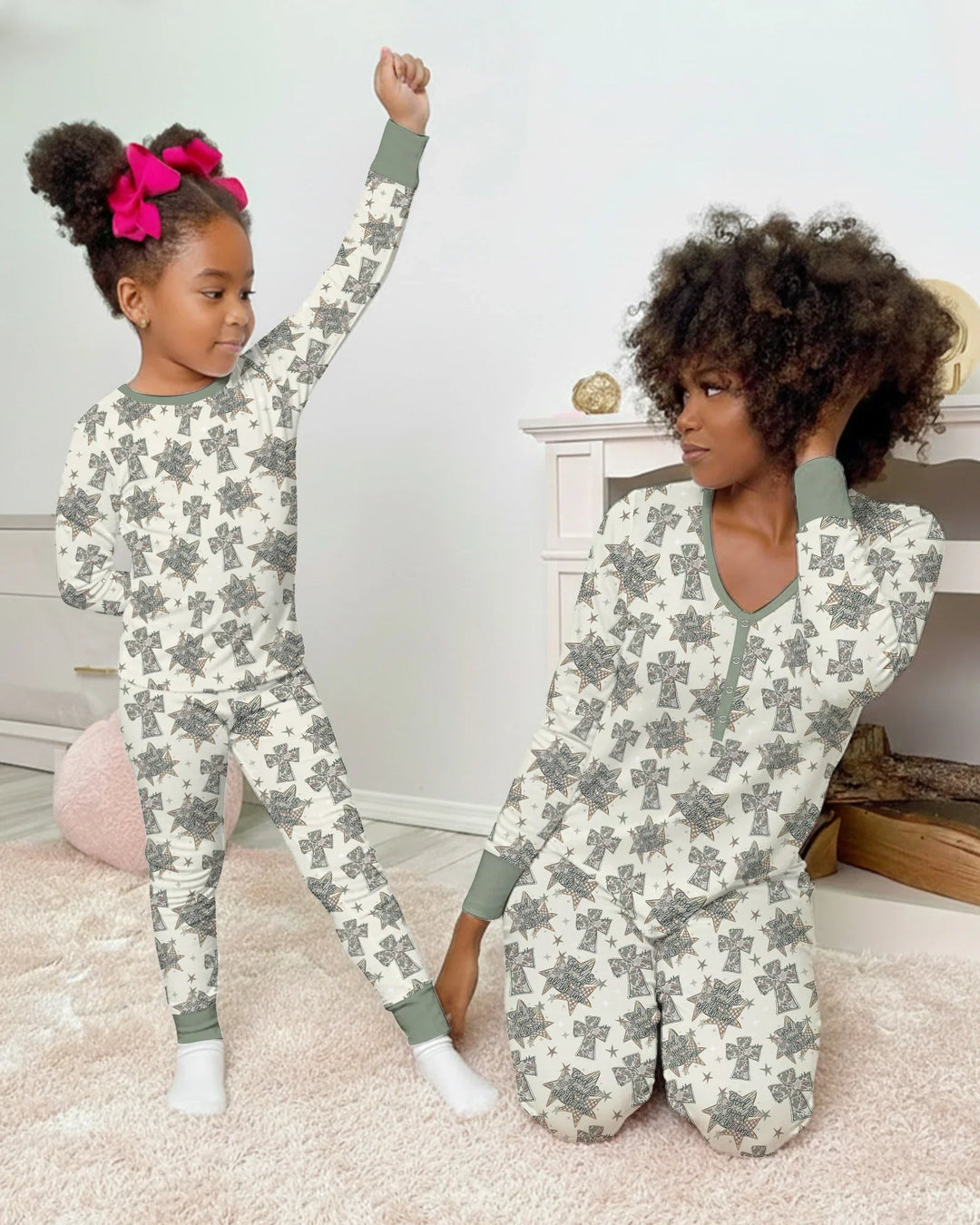 Conjunto de pijama de dos piezas de bambú con mangas largas, plantilla PERSONALIZADA