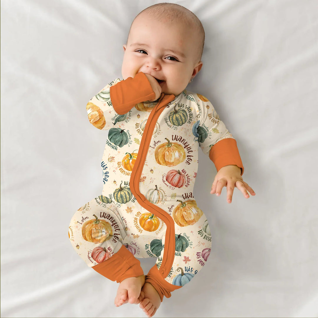 Christian Thanksgiving Convertible Zippy , Christian Thanksgiving Convertible Zippy - 0-3M / Chocolate Brown