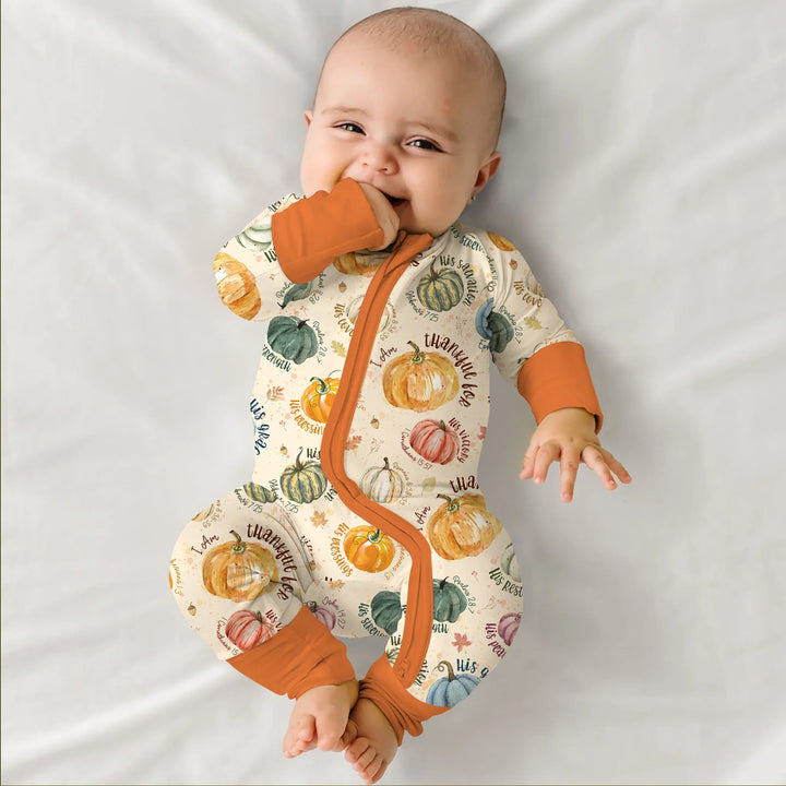 Christian Thanksgiving Convertible Zippy , Christian Thanksgiving Convertible Zippy - 0-3M / Chocolate Brown