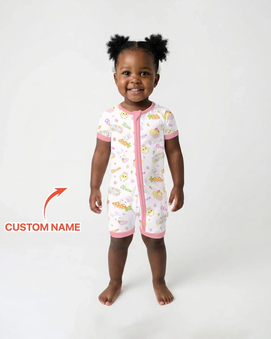 Custom name Happy Easter Shorty Zippy