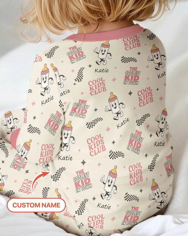 Zweiteiliges Langarm-Pyjama-Set mit Sommerfrüchten