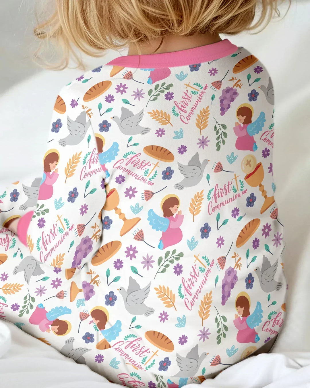 First Communion Two Piece Long Sleeve Pajama Set