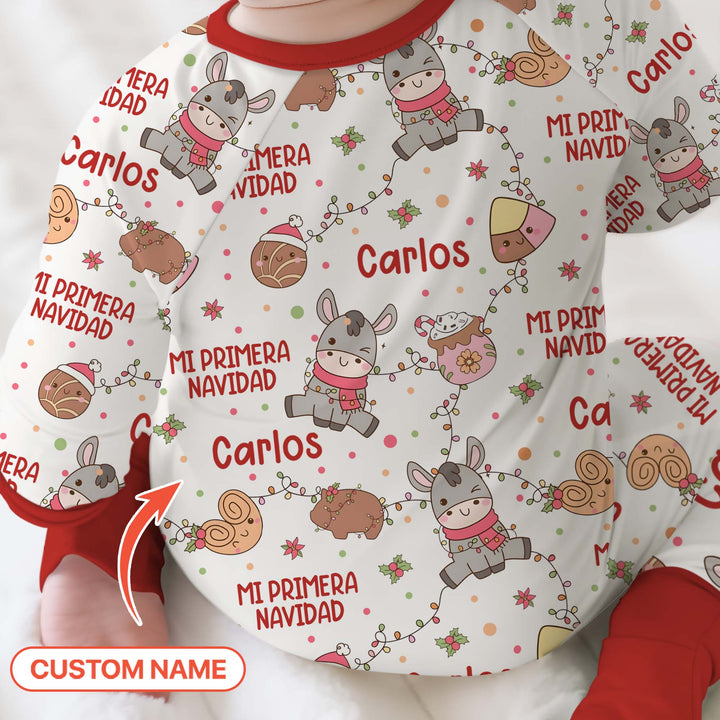 Mi Primera Navidad Custom Name Convertible Zippy , Mi Primera Navidad Custom Name Convertible Zippy - 0-3M