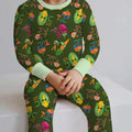 Veggie Letter Bamboo Two Piece Long Sleeve Pajama Set