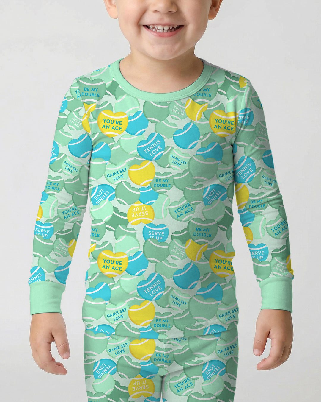 Zweiteiliges Langarm-Pyjama-Set mit Sommerfrüchten