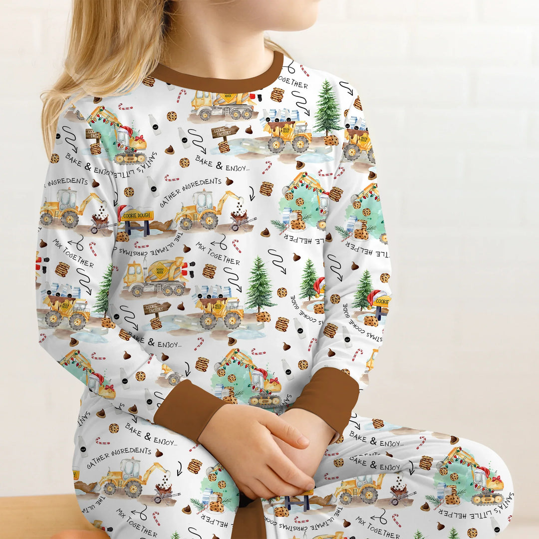 Zweiteiliges Langarm-Pyjama-Set mit Sommerfrüchten