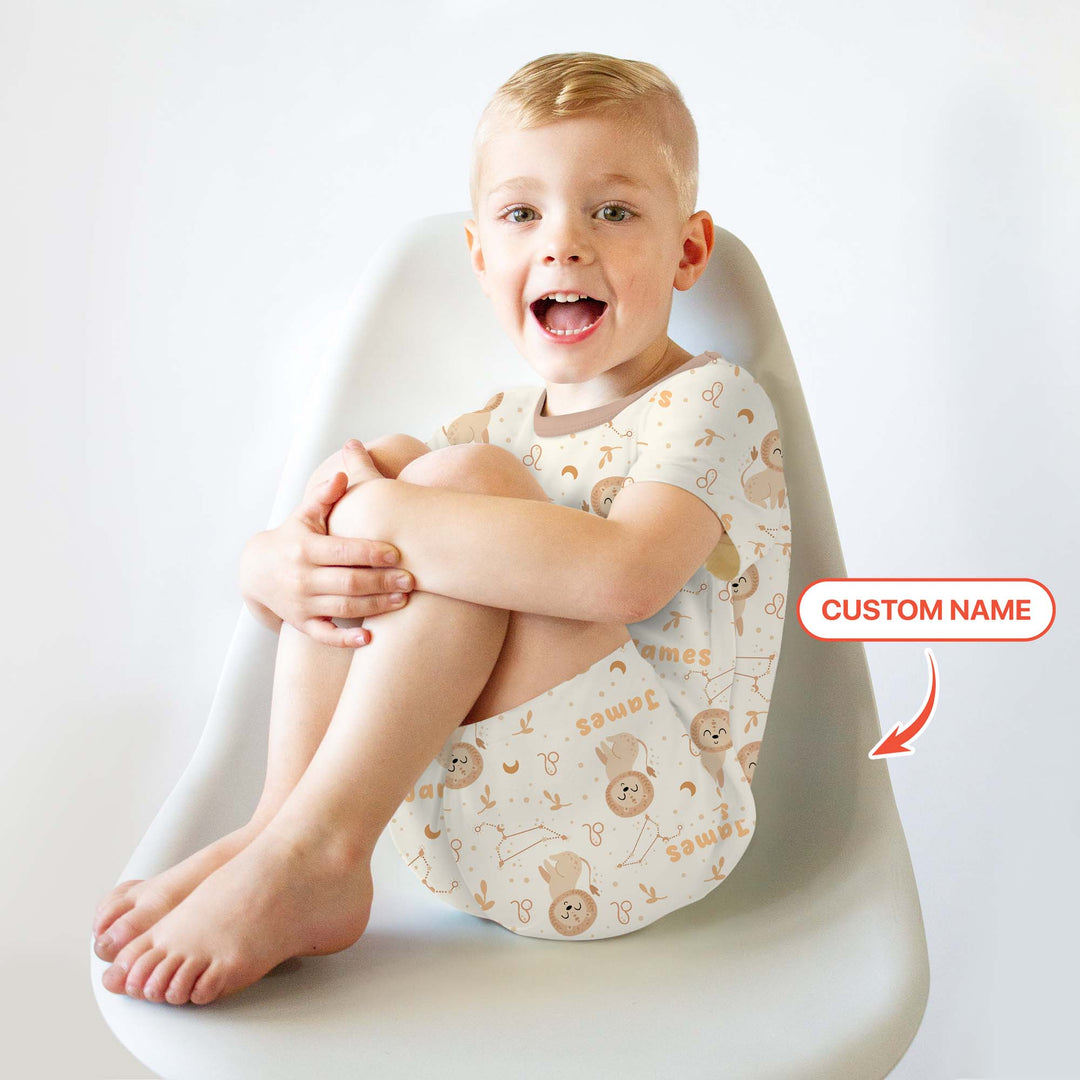 Zweiteiliges Pyjama-Set mit kurzen Ärmeln und Shorts im Sommer-Design