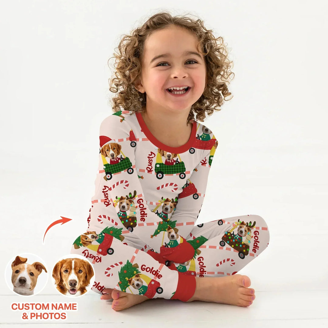 Zweiteiliges Langarm-Pyjama-Set mit Sommerfrüchten