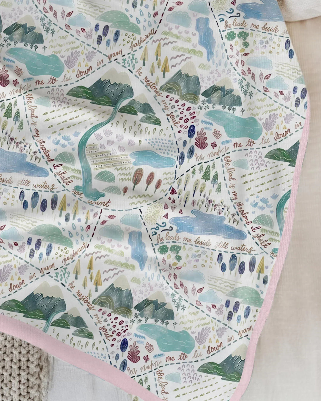 Whimsical Psalms 23 Map Blanket
