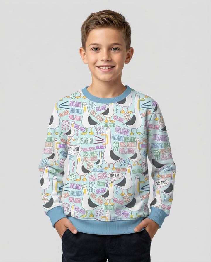 Sudadera de cuello redondo de bambú con plantilla personalizada