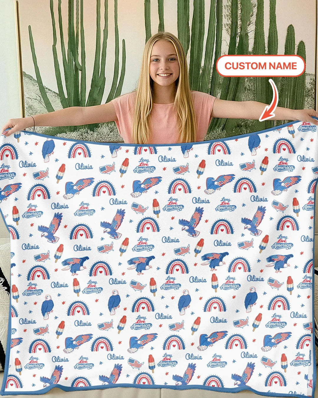 Long Live America Bamboo Blanket