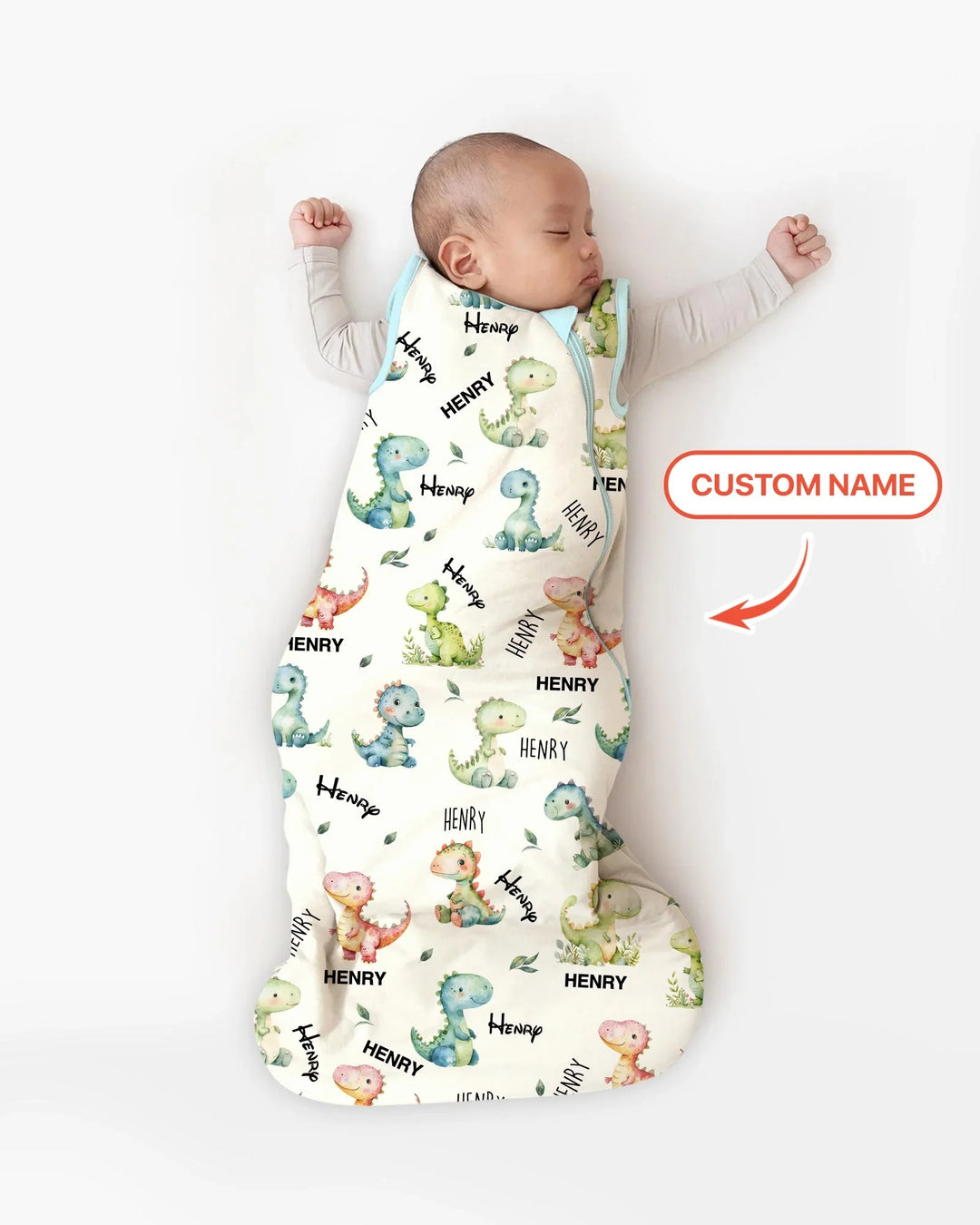 Dinosaur Custom Name Sleep Bag