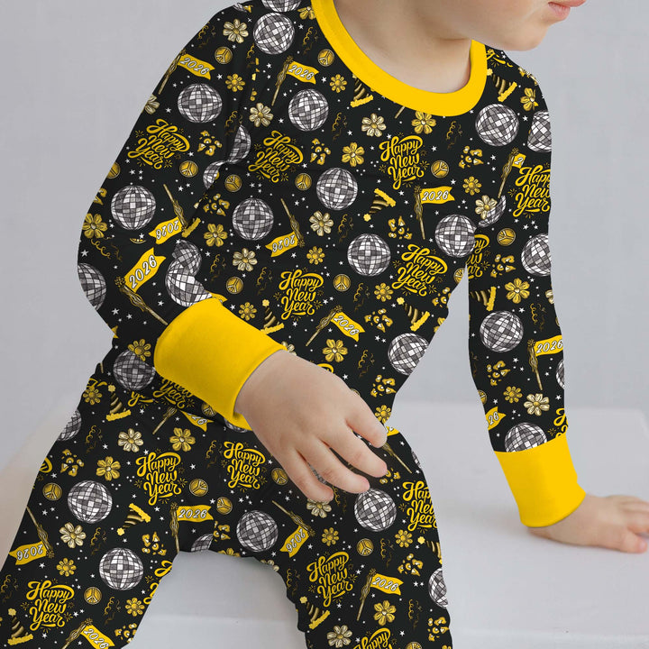 Disco New Years Eve Two Piece Long Sleeve Pajama Set