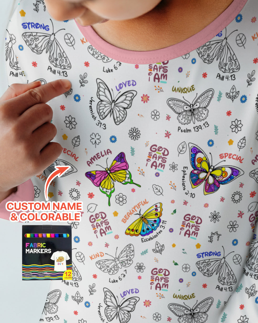 Zweiteiliges Langarm-Pyjama-Set mit Sommerfrüchten