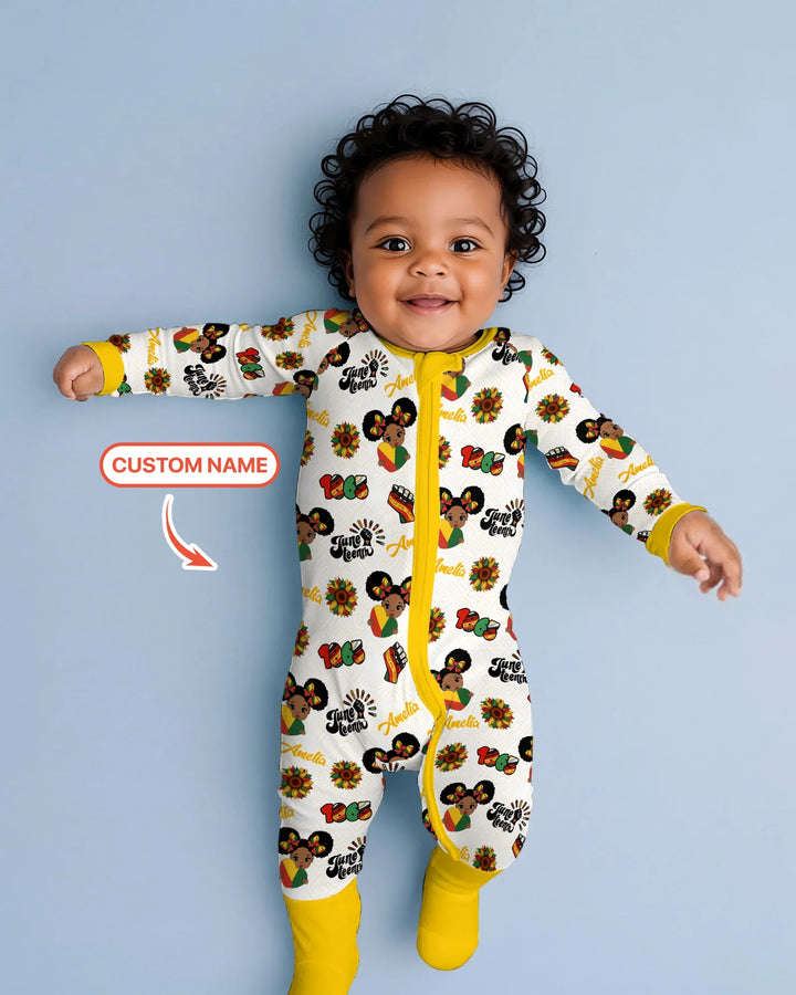 Custom Name Bloom in Freedom Bamboo Convertible Zippy