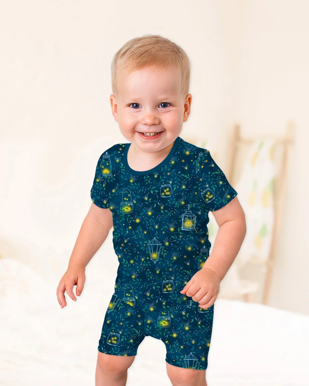 Firefly Evening Forest Bamboo Two Piece Short Sleeve Shorts Pajama Set