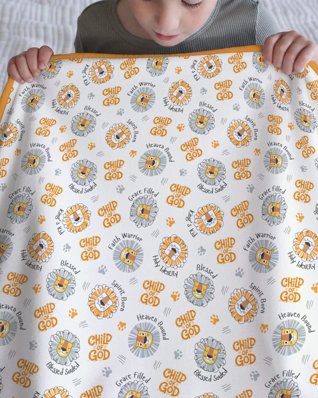 A Child Of God Boy Bamboo Blanket