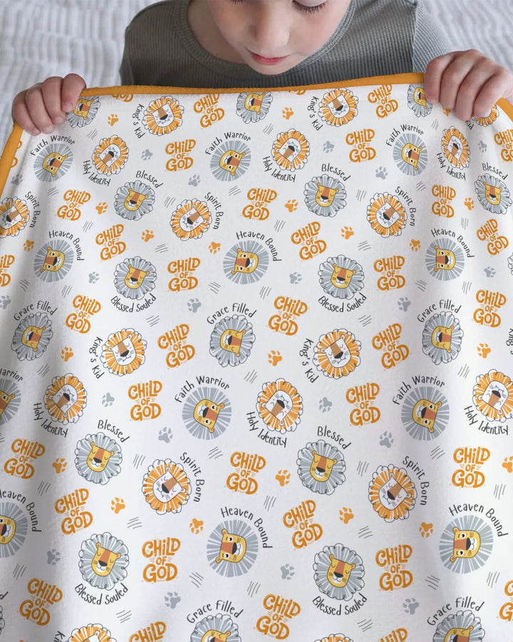 A Child Of God Boy Bamboo Blanket