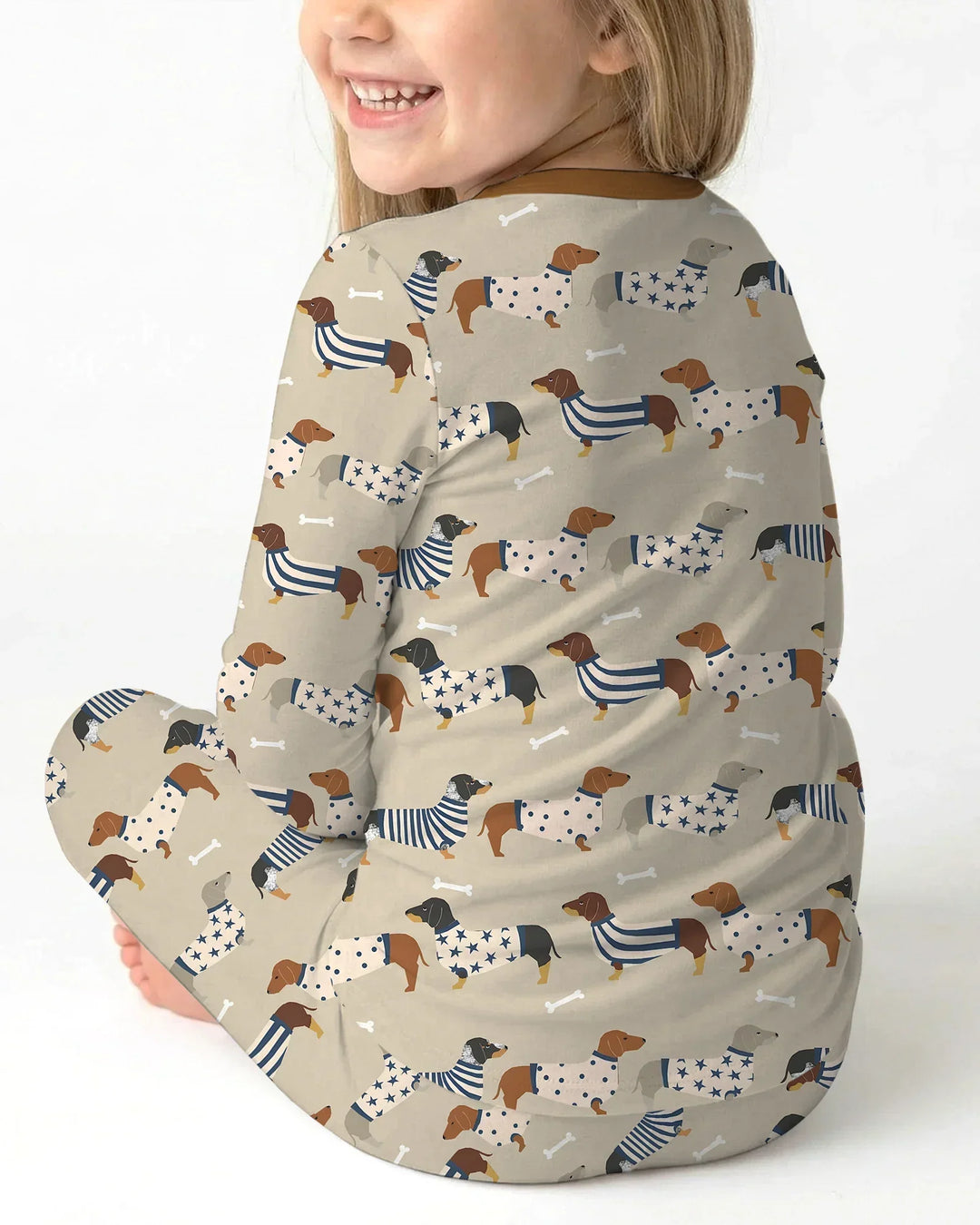 Cute Wieners Two Piece Long Sleeve Pajama Set