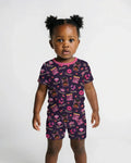 Dope Black Queen Bamboo Two Piece Short Sleeve Shorts Pajama Set