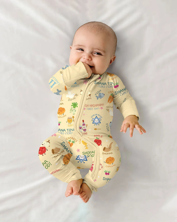 Family Rosh Hashanah Matching Bamboo Convertible Zippy